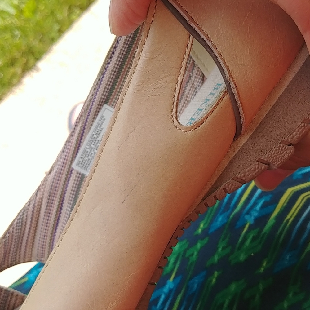 SKECHERS Bikers Open-toe Leather Flats, Sz 7.5 - Picture 5 of 6